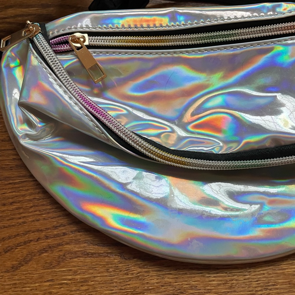 Silver Iridescent Fanny Pack